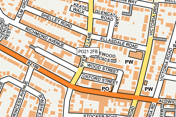PO21 2FB map - OS OpenMap – Local (Ordnance Survey)