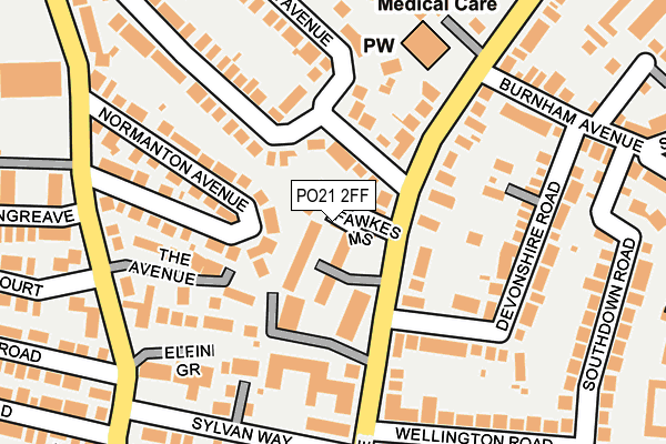 PO21 2FF map - OS OpenMap – Local (Ordnance Survey)