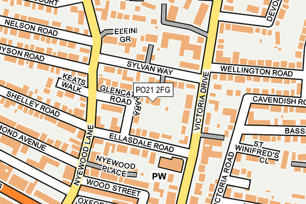 PO21 2FG map - OS OpenMap – Local (Ordnance Survey)