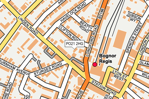 PO21 2HG map - OS OpenMap – Local (Ordnance Survey)
