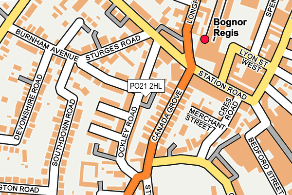 PO21 2HL map - OS OpenMap – Local (Ordnance Survey)