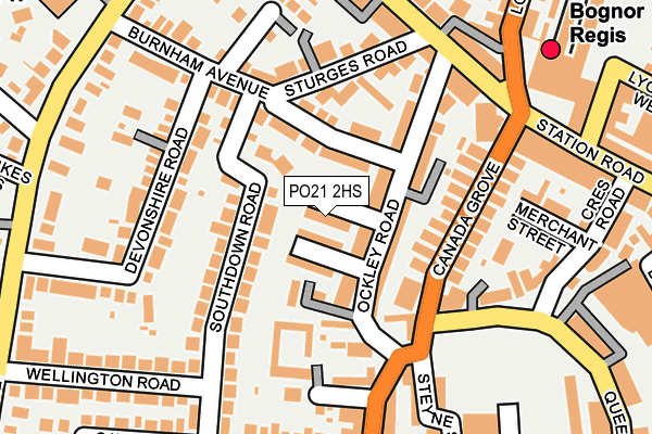 PO21 2HS map - OS OpenMap – Local (Ordnance Survey)