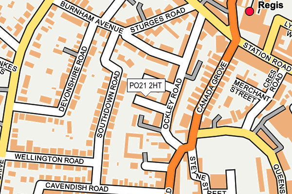 PO21 2HT map - OS OpenMap – Local (Ordnance Survey)