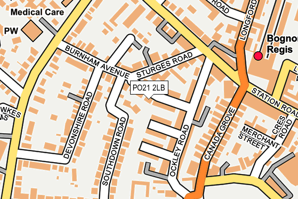 PO21 2LB map - OS OpenMap – Local (Ordnance Survey)