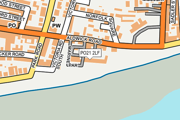 PO21 2LF map - OS OpenMap – Local (Ordnance Survey)