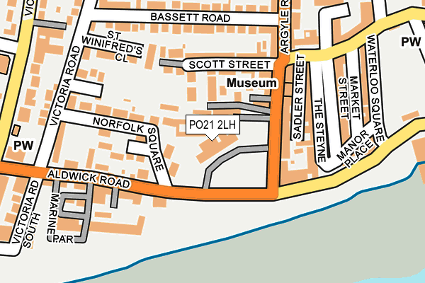 PO21 2LH map - OS OpenMap – Local (Ordnance Survey)