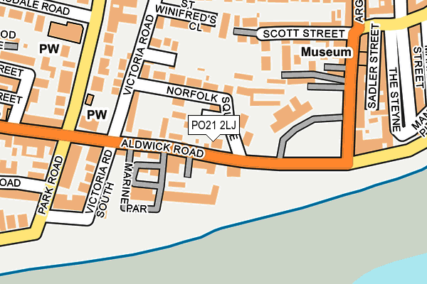 PO21 2LJ map - OS OpenMap – Local (Ordnance Survey)