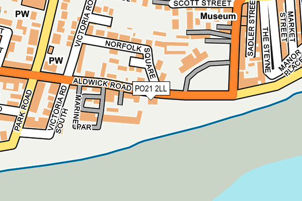 PO21 2LL map - OS OpenMap – Local (Ordnance Survey)