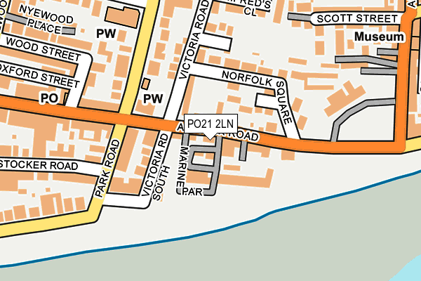 PO21 2LN map - OS OpenMap – Local (Ordnance Survey)