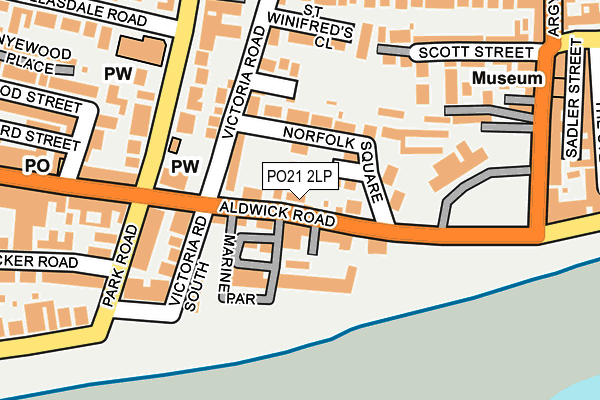 PO21 2LP map - OS OpenMap – Local (Ordnance Survey)