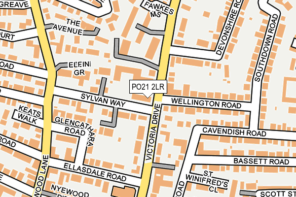 PO21 2LR map - OS OpenMap – Local (Ordnance Survey)
