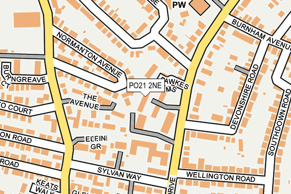 PO21 2NE map - OS OpenMap – Local (Ordnance Survey)