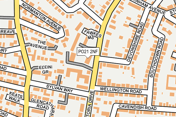 PO21 2NF map - OS OpenMap – Local (Ordnance Survey)