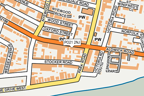 PO21 2NJ map - OS OpenMap – Local (Ordnance Survey)