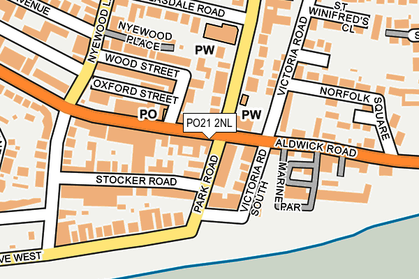 PO21 2NL map - OS OpenMap – Local (Ordnance Survey)