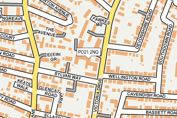 PO21 2NQ map - OS OpenMap – Local (Ordnance Survey)