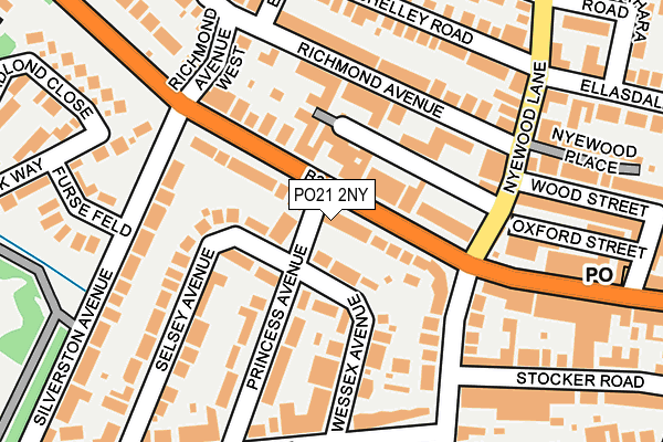 PO21 2NY map - OS OpenMap – Local (Ordnance Survey)