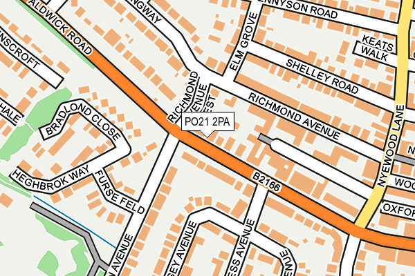 PO21 2PA map - OS OpenMap – Local (Ordnance Survey)