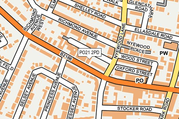 PO21 2PD map - OS OpenMap – Local (Ordnance Survey)