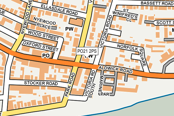 PO21 2PS map - OS OpenMap – Local (Ordnance Survey)