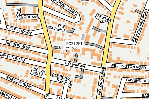 PO21 2PT map - OS OpenMap – Local (Ordnance Survey)