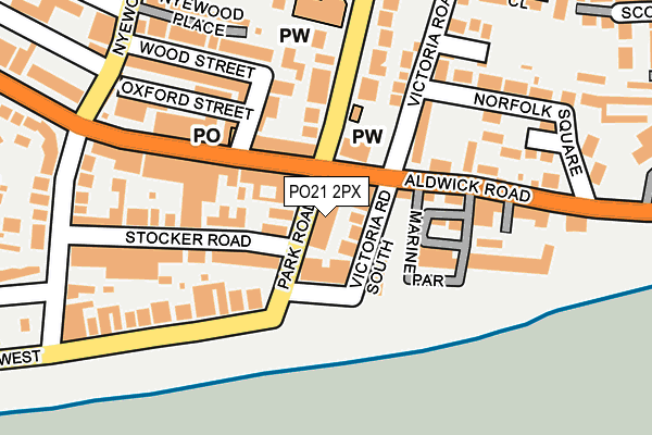 PO21 2PX map - OS OpenMap – Local (Ordnance Survey)