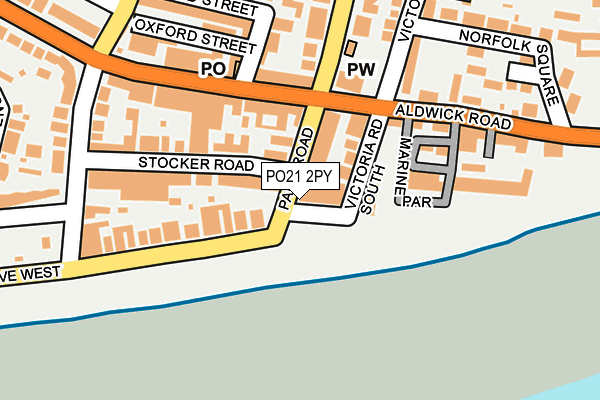 PO21 2PY map - OS OpenMap – Local (Ordnance Survey)