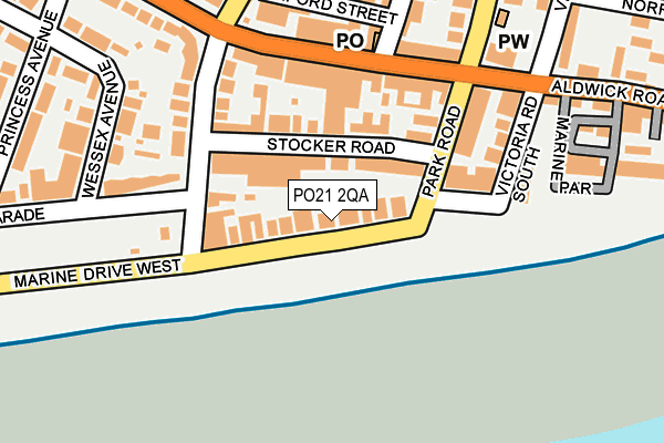 PO21 2QA map - OS OpenMap – Local (Ordnance Survey)