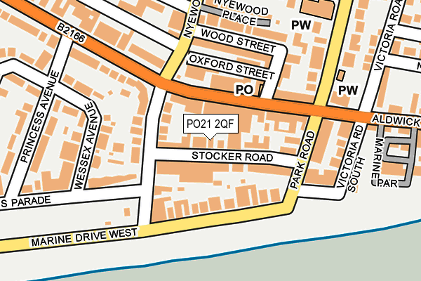 PO21 2QF map - OS OpenMap – Local (Ordnance Survey)