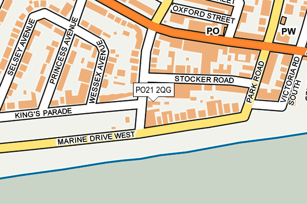 PO21 2QG map - OS OpenMap – Local (Ordnance Survey)