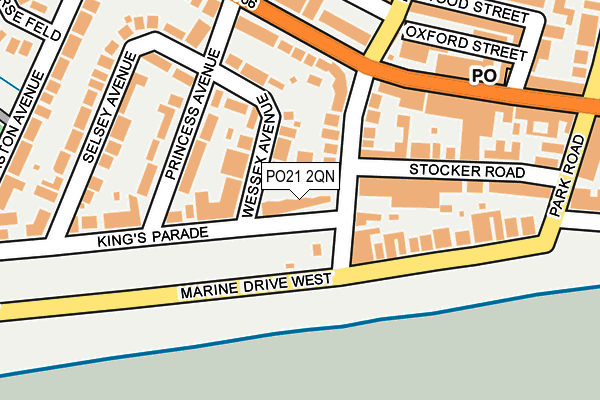 PO21 2QN map - OS OpenMap – Local (Ordnance Survey)