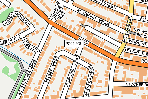 PO21 2QU map - OS OpenMap – Local (Ordnance Survey)