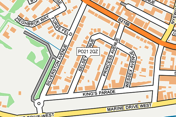 PO21 2QZ map - OS OpenMap – Local (Ordnance Survey)