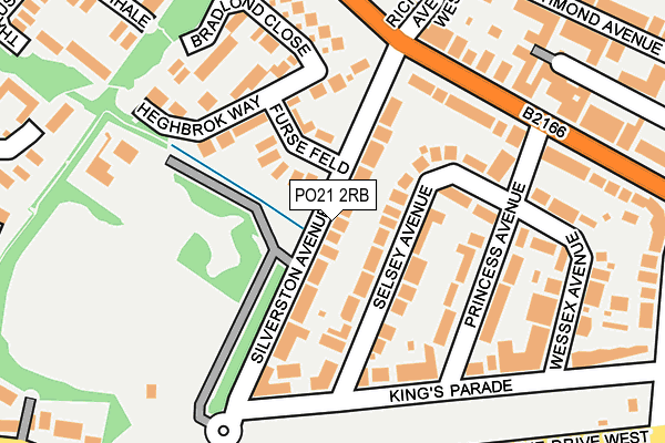PO21 2RB map - OS OpenMap – Local (Ordnance Survey)