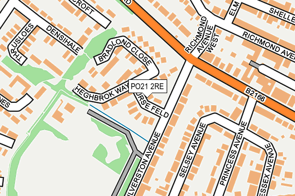 PO21 2RE map - OS OpenMap – Local (Ordnance Survey)
