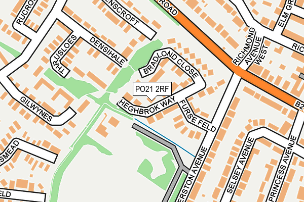 PO21 2RF map - OS OpenMap – Local (Ordnance Survey)