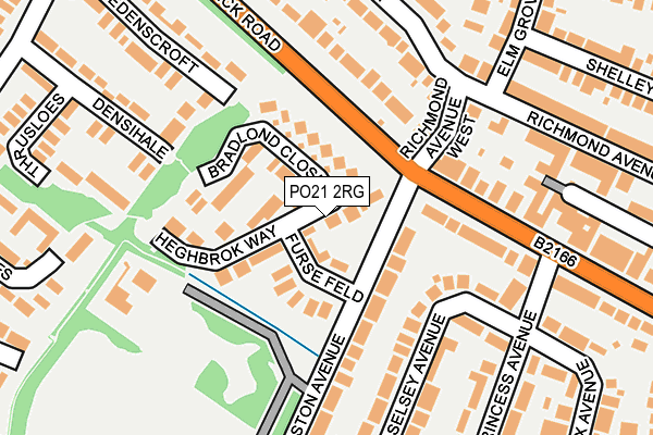 PO21 2RG map - OS OpenMap – Local (Ordnance Survey)