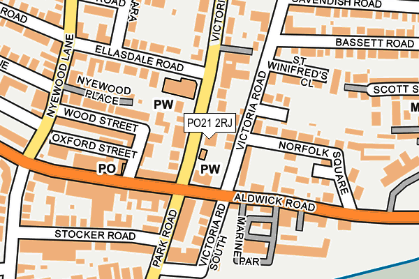 PO21 2RJ map - OS OpenMap – Local (Ordnance Survey)