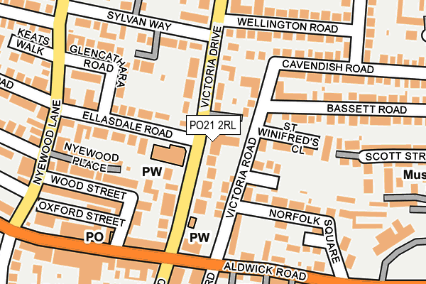 PO21 2RL map - OS OpenMap – Local (Ordnance Survey)