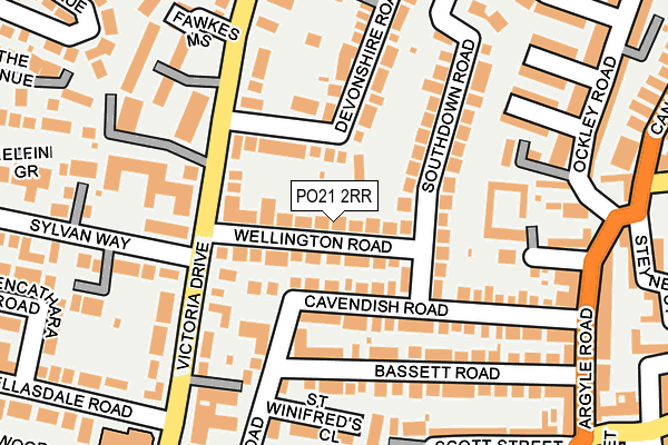 PO21 2RR map - OS OpenMap – Local (Ordnance Survey)
