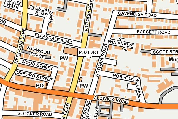PO21 2RT map - OS OpenMap – Local (Ordnance Survey)