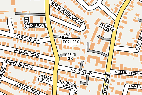 PO21 2RX map - OS OpenMap – Local (Ordnance Survey)