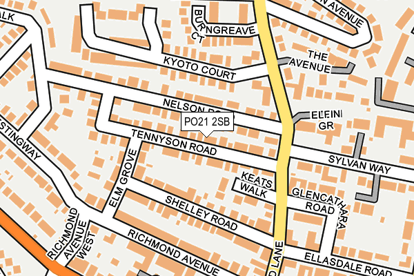 PO21 2SB map - OS OpenMap – Local (Ordnance Survey)