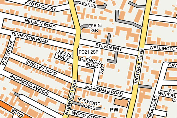 PO21 2SF map - OS OpenMap – Local (Ordnance Survey)