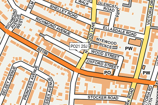 PO21 2SJ map - OS OpenMap – Local (Ordnance Survey)