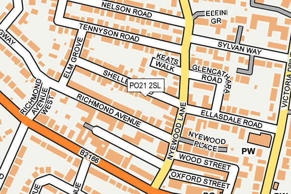 PO21 2SL map - OS OpenMap – Local (Ordnance Survey)