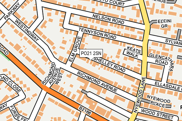 PO21 2SN map - OS OpenMap – Local (Ordnance Survey)
