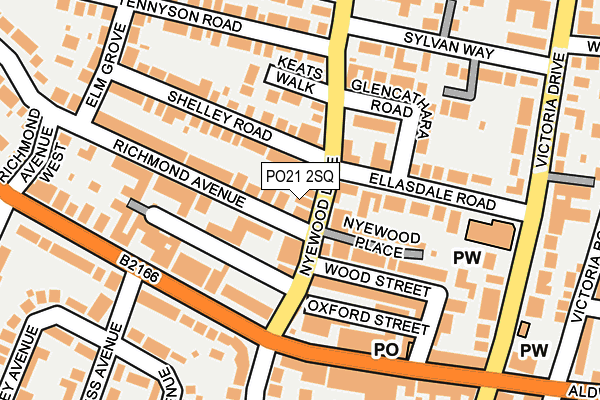 PO21 2SQ map - OS OpenMap – Local (Ordnance Survey)