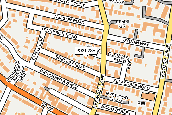 PO21 2SR map - OS OpenMap – Local (Ordnance Survey)