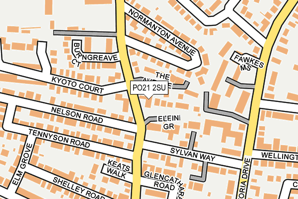 PO21 2SU map - OS OpenMap – Local (Ordnance Survey)